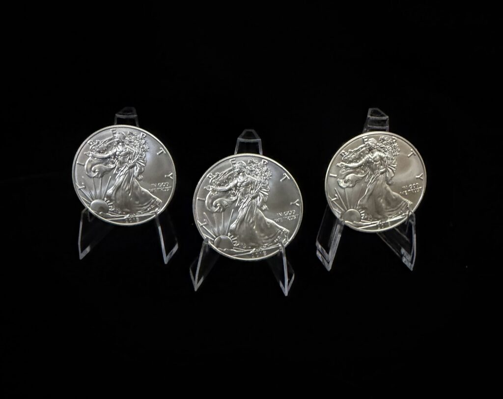 3 – 2018 American Silver Eagles 1oz Silver Coins BU