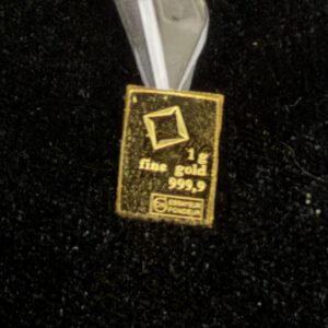 1 gram Gold Valcambi Bar Raw .999 Pure